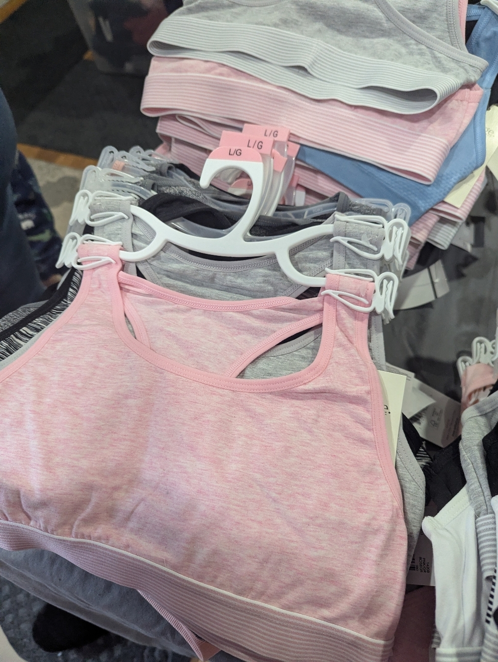 8 pack, Girls brand new racerback bras, Small- Extra Large